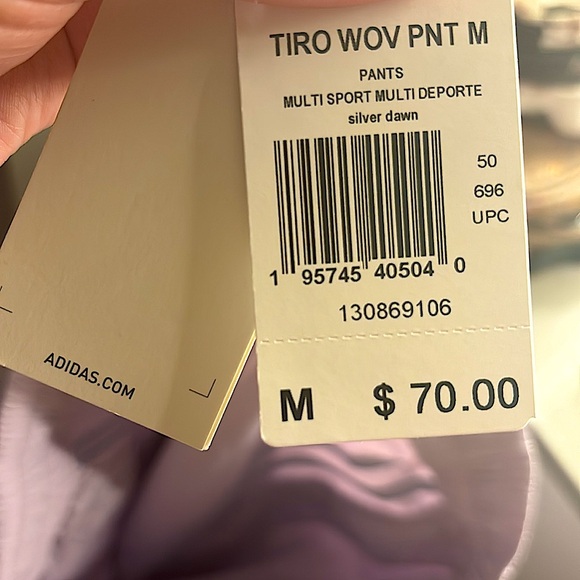 lilac adidas joggers - Picture 4 of 4